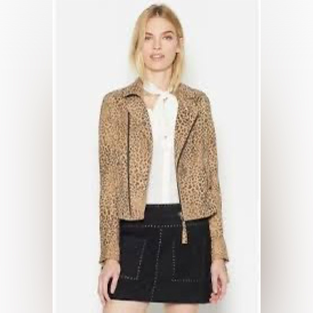 Chico's Tan Leopard Print Jacket, 1/Medium